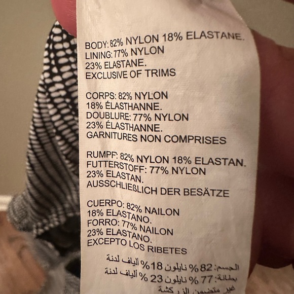 White and navy one piece - Picture 3 of 3